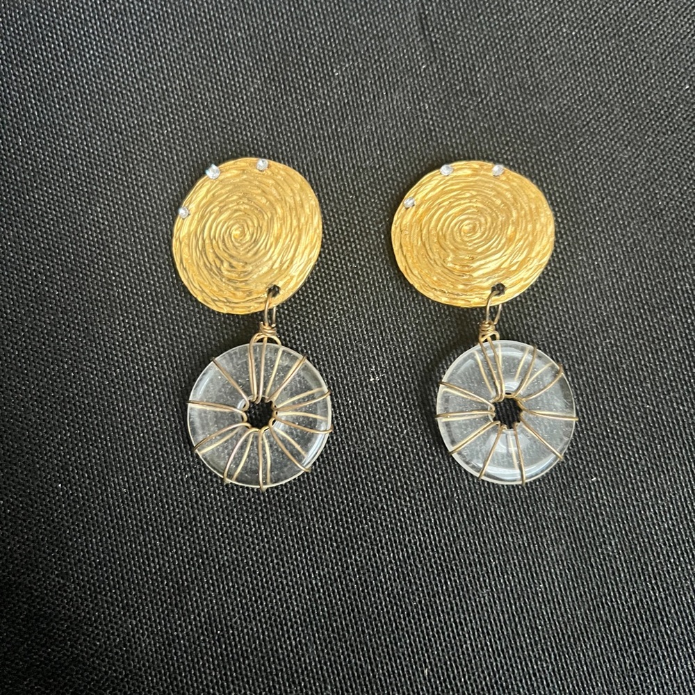 Elegant Gold and Silver Clip On Earrings